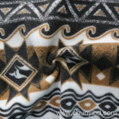 High Quality Abstract Design Recycle 100% Polyester Weft Knitted Aop Polar Fleece Fabric for Coat Home Textile